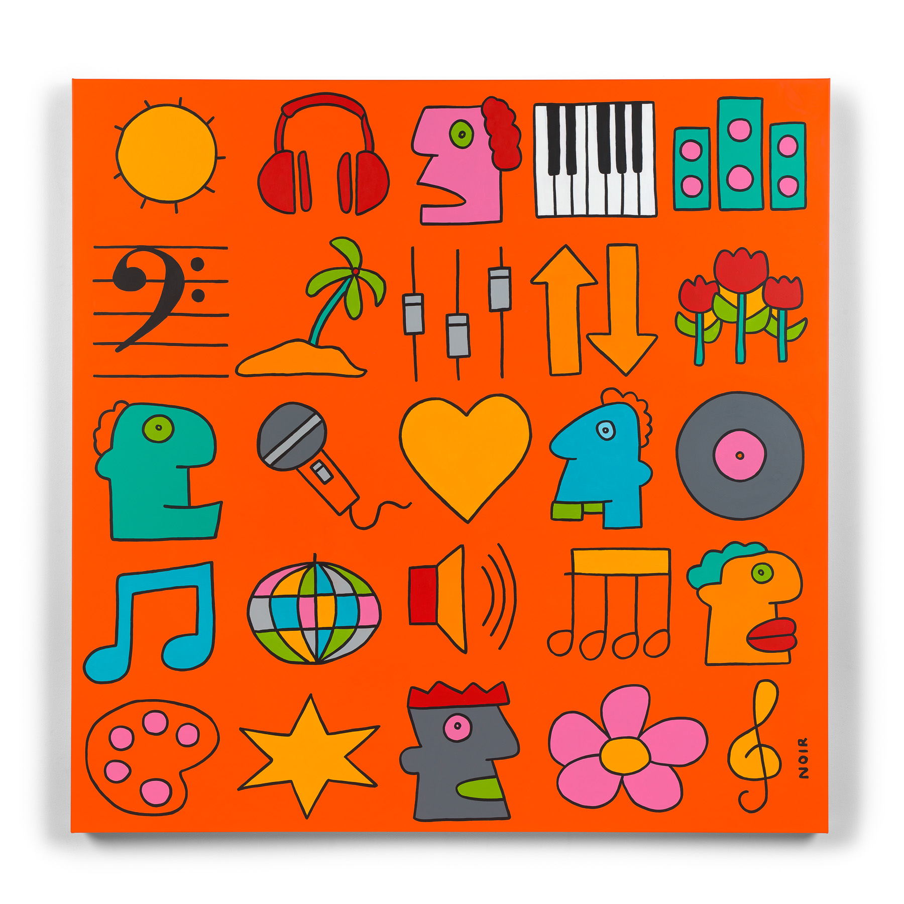 Thierry Noir - The natural beauty of every moment can also be enjoyed at night (180cm by 180cm, 2023)