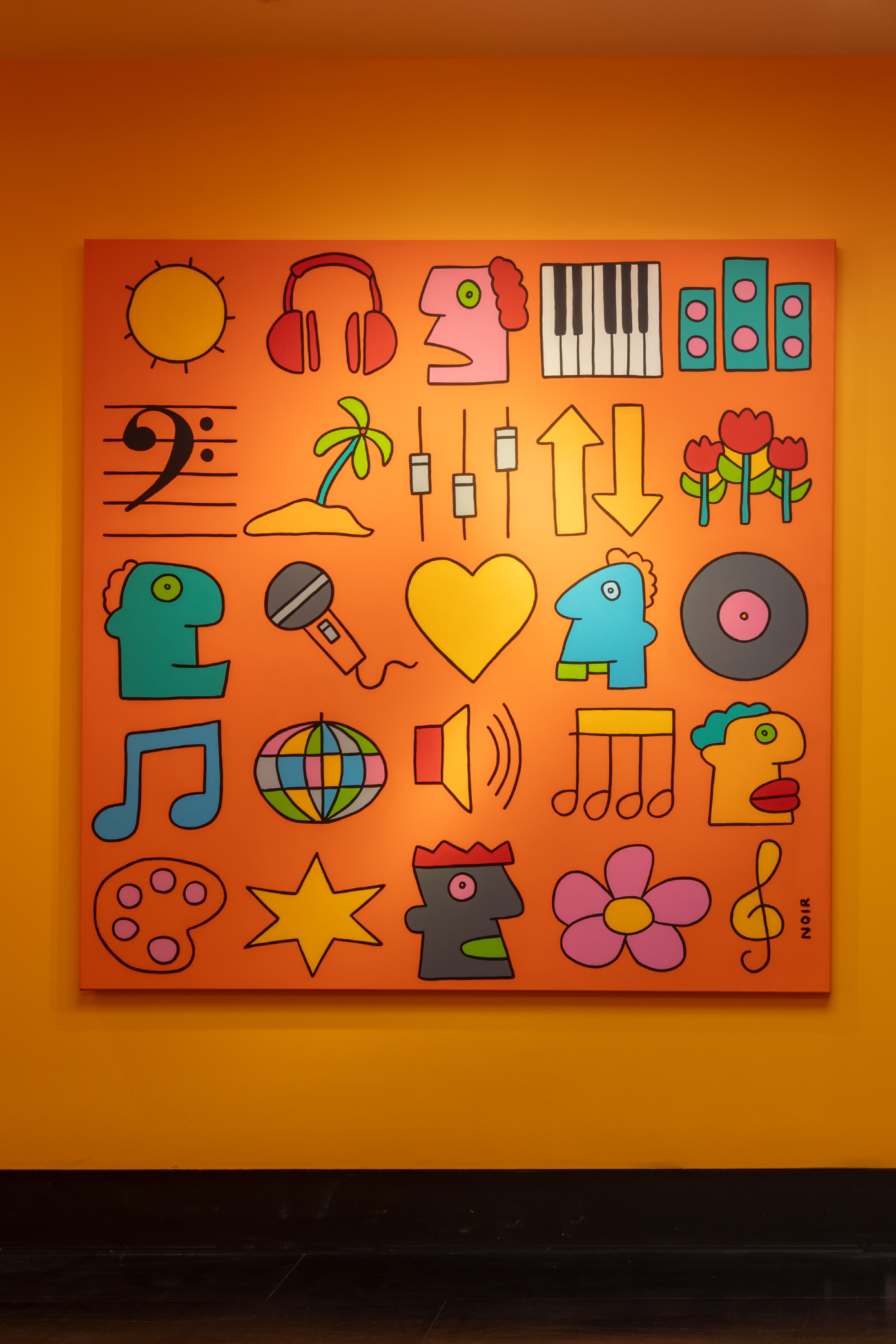 Thierry Noir - The natural beauty of every moment can also be enjoyed at night (180cm by 180cm, 2023) (at Christie's) 1